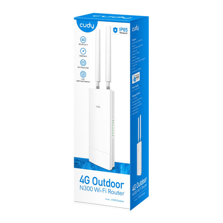 Cudy Indoor Outdoor 4G N300 WLAN-Router (weiß)