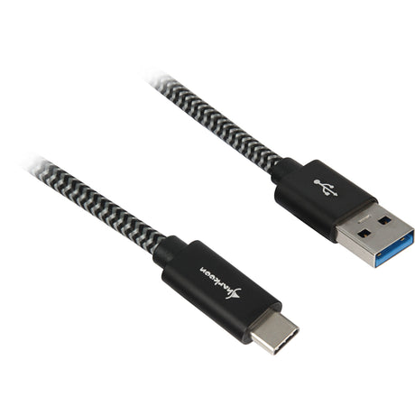 Sharkoon USB 3.2 Kabel, USB-A > USB-C (schwarzgrau, 0,5 Meter)