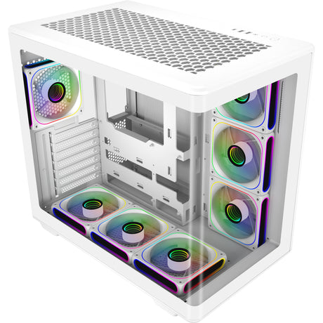 Cooler Master Elite 600 Midi Tower Gehäuse (weiß | 2x USB-A | 1x USB-C | gehärtetes Glas)
