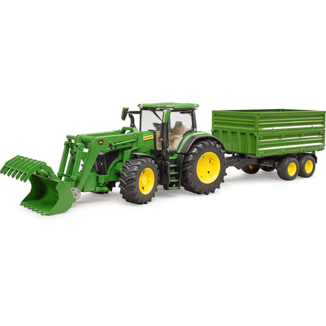 Bruder John Deere 7R 350 mit Frontlader und Transportanhänger Modellfahrzeug (03155)
