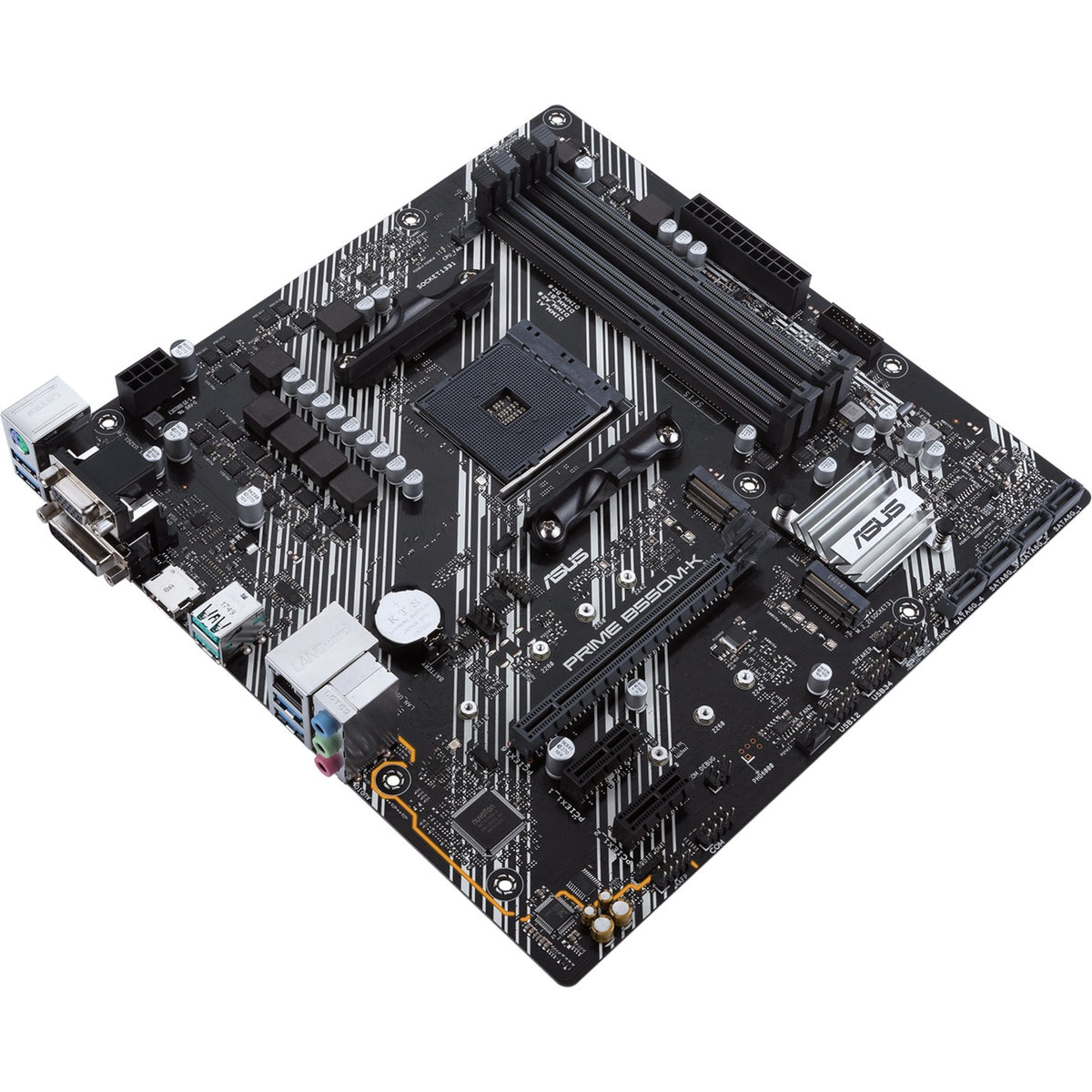 Asus Prime B550M-K Sockel AM4 Mainboard (schwarz und weiß, RAID, GB-LAN, Sound, µATX)