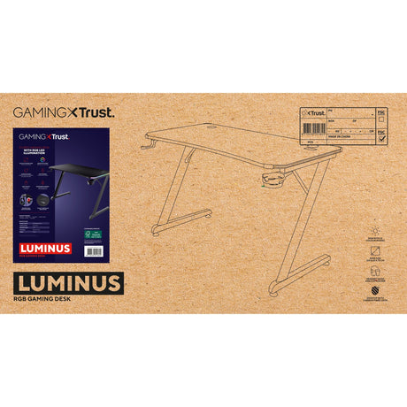 Vertrauen Sie dem GXT 709 Luminus RGB-Gaming-Schreibtisch