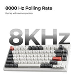 Keychron q1 ultra-m4 8k wireless custom mechanical keyboard (zwart, us lay-out (qwerty), silk pom banana, 75%, rgb, hot swap, 8k, 2.4 ghz | bluetooth 5.2 | usb-c)