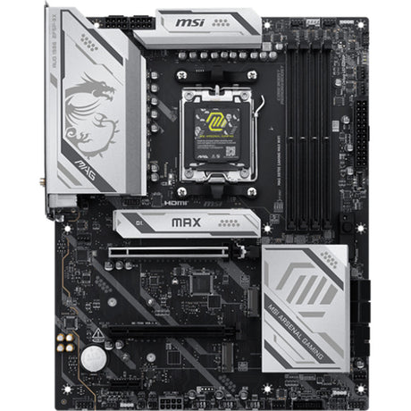 Msi mag x870e gaming max wifi socket am5 moederbord (zwart, 5 gb-lan, wi-fi 7, bt 5.4, sound, atx)