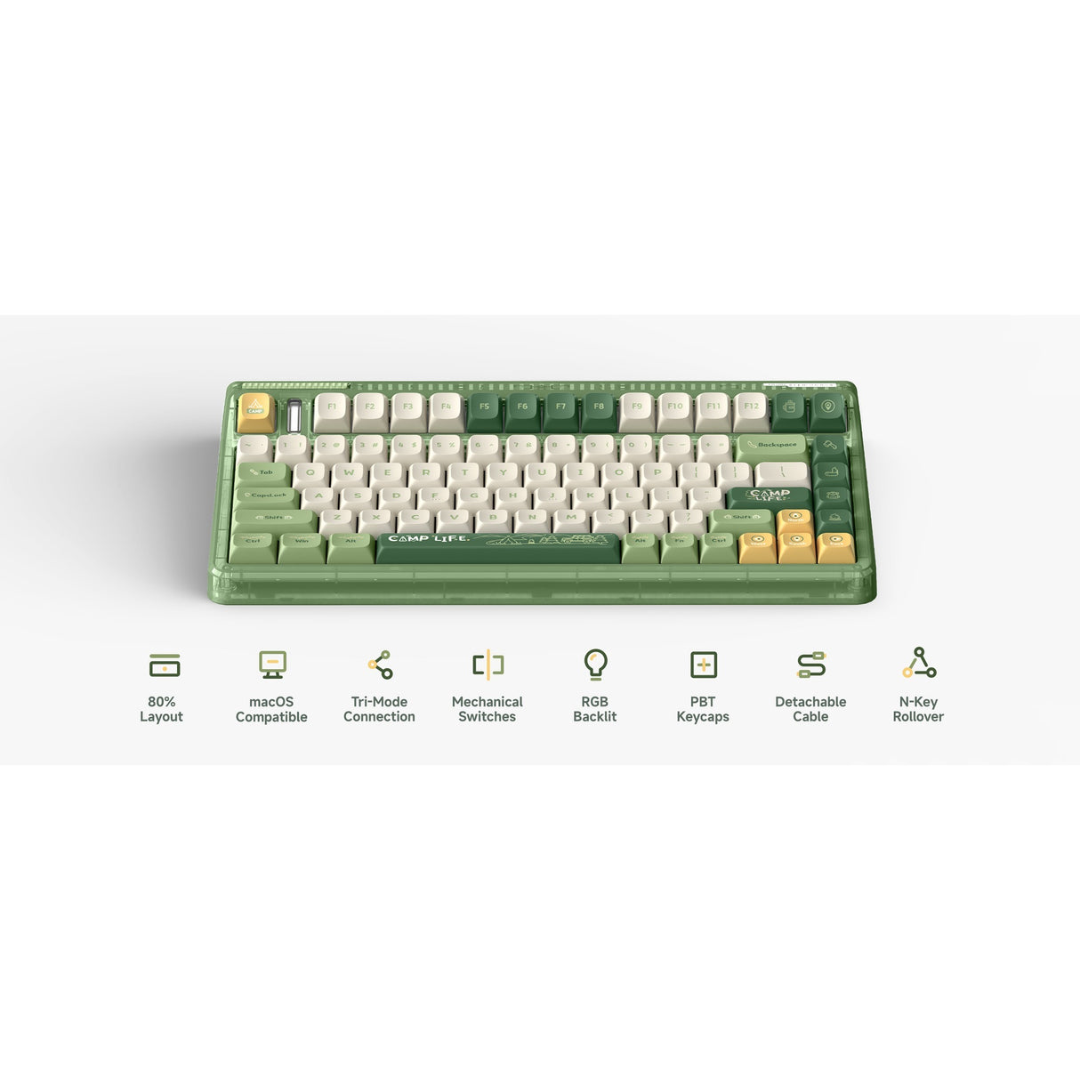 Iqunix OG80 Camping Wireless mechanischer Tastatur