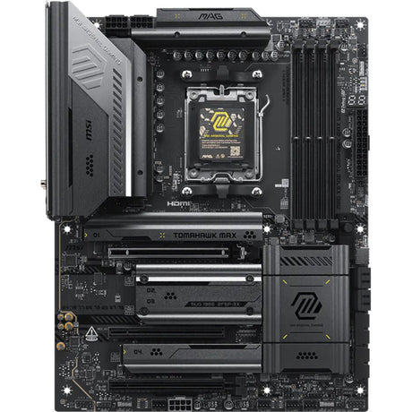 Msi mag x870e tomahawk max wifi socket am5 moederbord (zwart, 5gb-lan, wi-fi 7, bt, sound, atx)