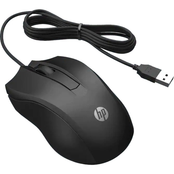 HP 100 Maus (schwarz, 1600 dpi)