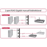 Delock Switch RJ45 10 1000 Mbit / s 2 Port