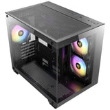 Antec cx600m argb Mini-Tower-Gehäuse (schwarz | 3x USB-A | gehärtetes Glas)