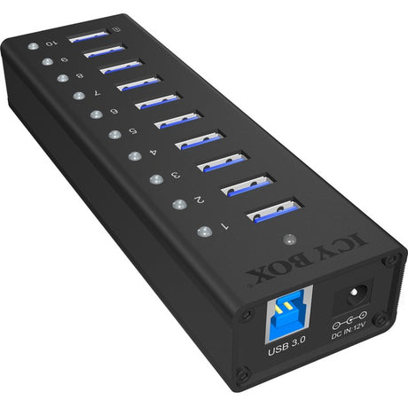 Icy Box ib-ac6110 USB-Hub (schwarz, 10x USB 3.0 Ports)