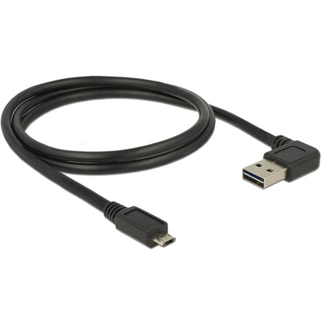 Delock Easy-USB-A 2.0 Stecker > Easy-USB Micro-USB-B 2.0 Stecker Kabel (schwarz, 1 Meter)