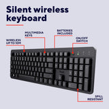 Vertrauen Vertrauen ODY II Stille drahtlose Tastatur