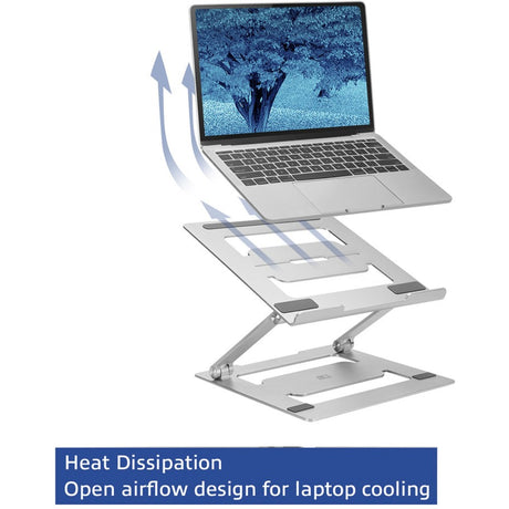 Act Connectivity Laptopständer Aluminium (Aluminium, klappbar, stufenlos höhenverstellbar)