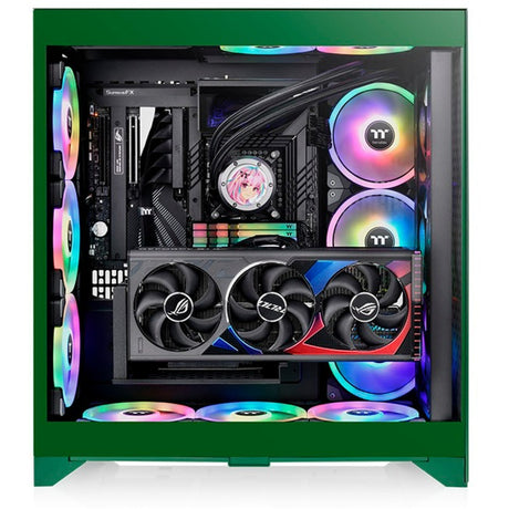 Thermaltake CTE E660 MX Racing Green Midi-Tower-Gehäuse (grün | 2x USB-A | 1x USB-C | gehärtetes Glas)