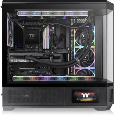 Thermaltake View 600 tg Big-Tower-Gehäuse (schwarz | 2x USB-A | 1x USB-C | gehärtetes Glas)