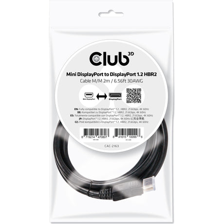 Club 3D Mini DisplayPort - DisplayPort 1.2 Kabel (schwarz, 2 Meter)