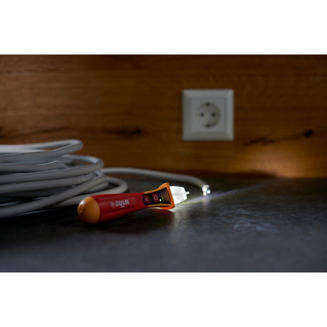 Wiha Spannungsprüfer Spannungsdetektor, einpolige 12 – 1.000 V AC Erkennungsgeräte (rot gelb, inkl. 2x AAA-Batterien)