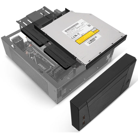 Silverstone sst-ml10b htpc-gehäuse (schwarz | 2x usb-a)
