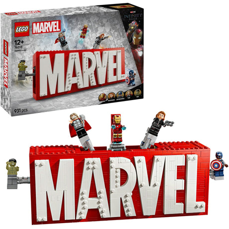 Lego Superhelden 76313 Marvel-Logo und Minifiguren