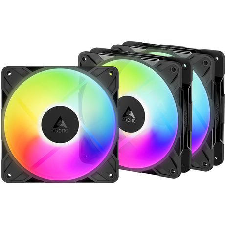 Arctic P12 Pro Reverse A-RGB Gehäuselüfter (schwarz, 3 Stück, 120 x 120 x 27 mm, PWM)