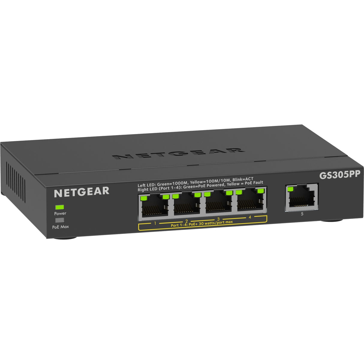 Netgear 5-Port-Gigabit-Ethernet-PoE+-Unmanaged-Switch (GS3