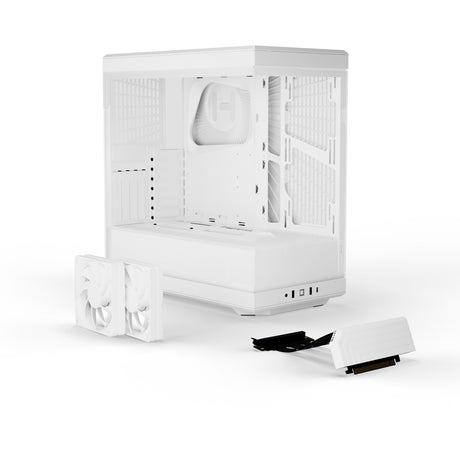 Hyte y40 Midi-Tower-Gehäuse (weiß | 2x USB-A | 1x USB-C | gehärtetes Glas)