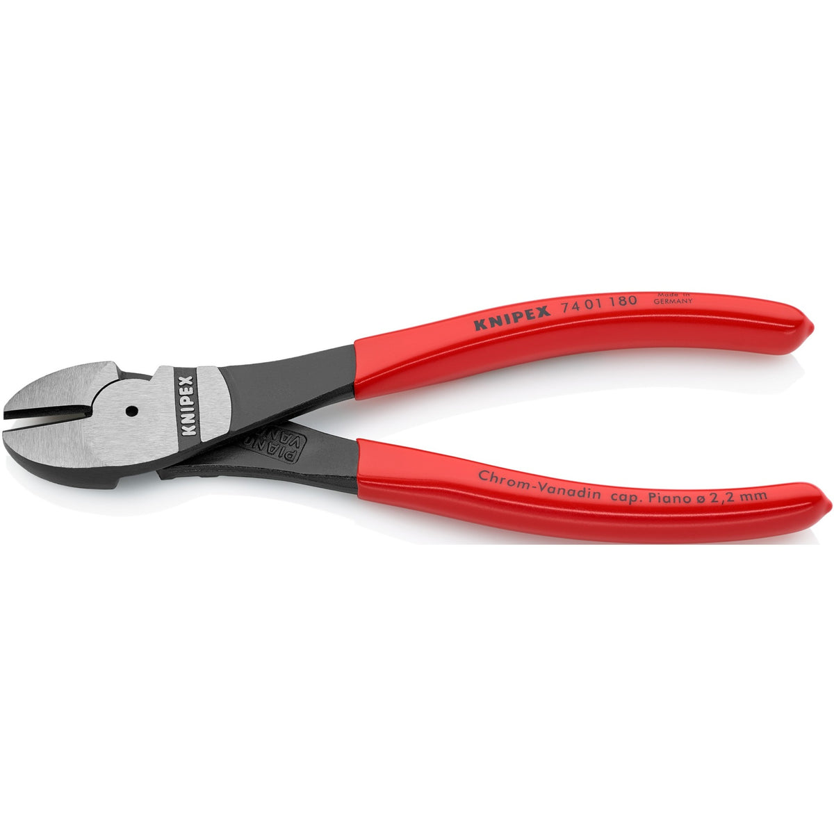 Knipex Kraft-Seitenschneider 74 01 180 Schneidzange (rot)