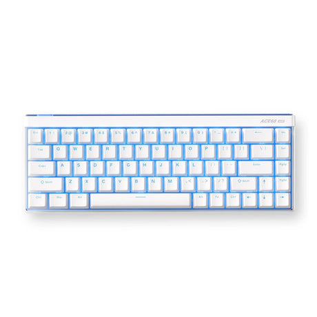 Mchose Ace 68 Air Hall-Effekt-Magnetschalter-Gaming-Tastatur (weiß, US-Layout (QWERTY), Mount Tai GT HE, 65 %, RGB, Hot-Swap, PBT-Tastenkappen, USB-C, Hall-Effekt-Sensor)