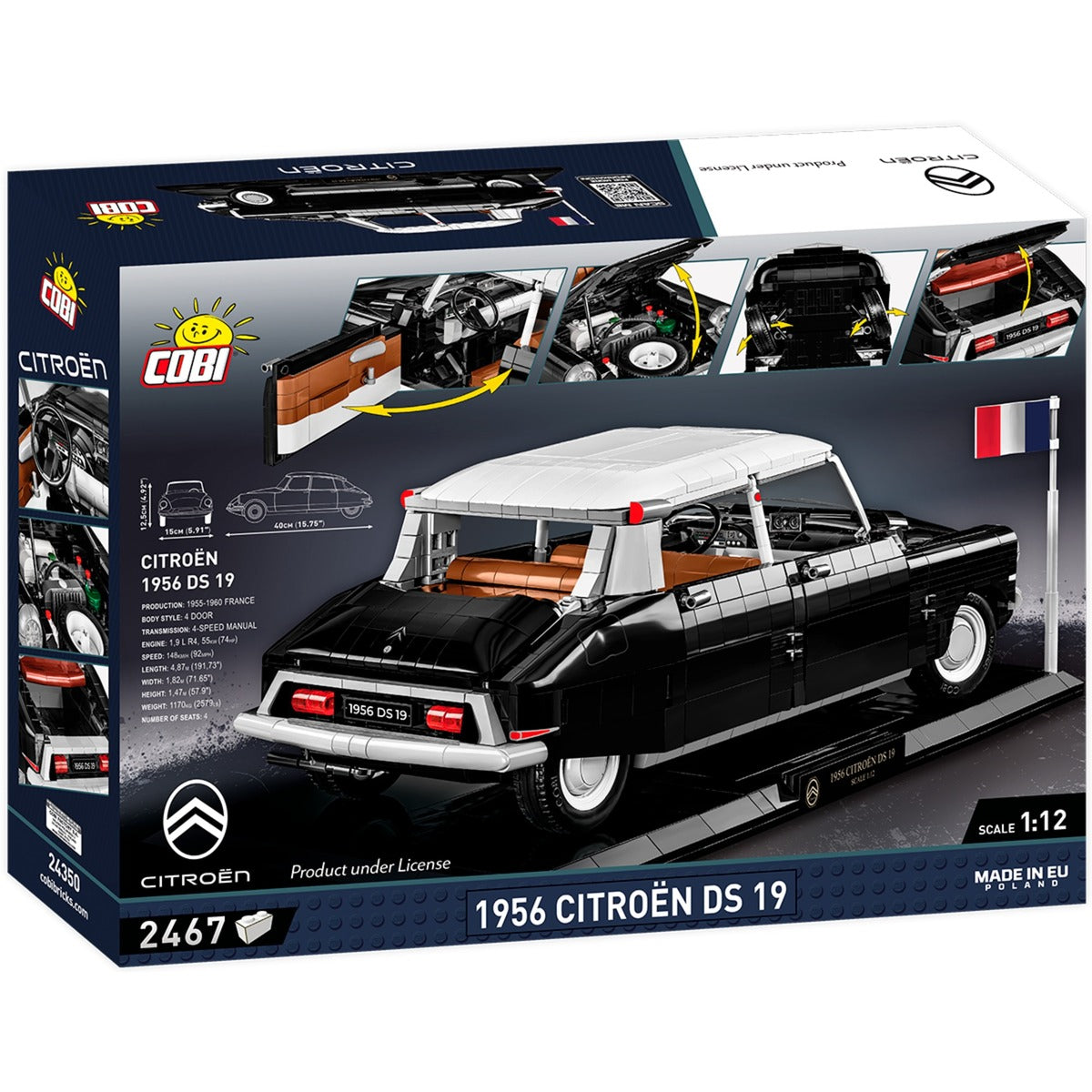 Cobi citroen ds 19 1956 - executive edition constructiespeelgoed (schaal 1:12)