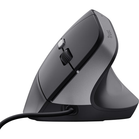 Trust Bayo II kabelgebundene ergonomische Maus (schwarz, 800 dpi – 2400 dpi)