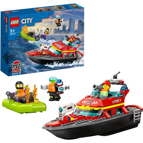 Lego City Rettungsboot-Feuerspielzeug für Kinder – 60373