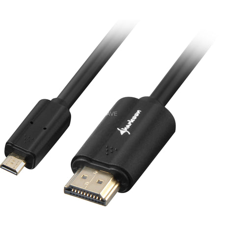 Sharkoon HDMI > Micro HDMI 2.0 Kabel (schwarz, 1,5 Meter, 4k)