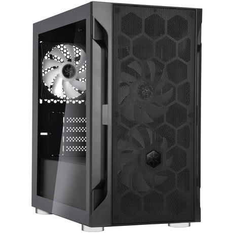 Silverstone sst-fah1mb-pro Midi-Tower-Gehäuse (schwarz | 3x USB-A | RGB | gehärtetes Glas)