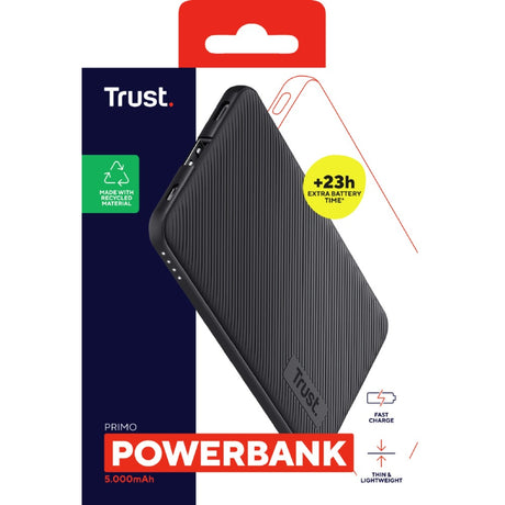 Trust Primo 5.000 mAh Öko-Powerbank (schwarz)
