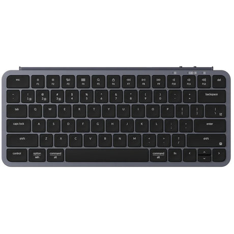 Tastatur Keychron B1 Pro-K1 (grau, US-internationales Layout (QWERTZ), Scherenschalter, 75 %, ABS-Tastenkappen, 2,4 GHz | Bluetooth 5.2 | USB-C)
