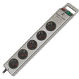 Brennerstuhl Super-Solid-Line-Steckdose 5-fach silber 2,5m h05vv-f 3g1,5