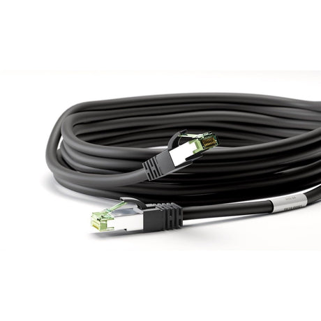 Goobay Netzwerkkabel Kat.8.1 s FTP (schwarz, 0,5 Meter)