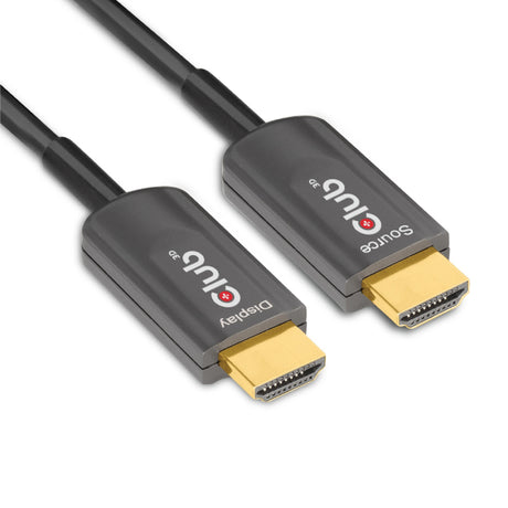 Club 3D Ultra High Speed AOC HDMI 2.1 zertifiziertes unidirektionales Kabel Stecker-Stecker (Schwarz, 10 Meter, 4K 120 Hz, 8K 60 Hz, 48 Gbit/s)