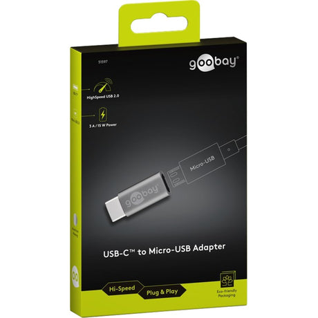Goobay USB-C auf Micro-USB-Adapter (grau)