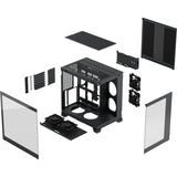 Fractal design pop 2 vision midi tower behuizing (zwart | 1x usb-a | 1x usb-c | tempered glass)
