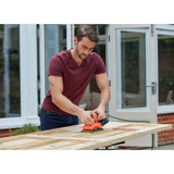 Black+Decker 150 W 1 3-Blatt-Exzenterschleifer BEW220-QS (Orange Schwarz)