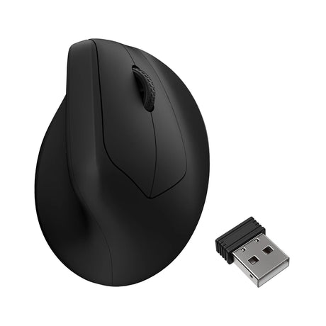 Keychron m5 kabellose ergonomische Maus (schwarz, 100 bis 30.000 dpi, 8000 Hz, 2,4 GHz Bluetooth USB)