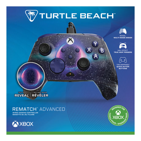 Erweiterter kabelgebundener Turtle Beach Rematch-Controller (Dark Cosmos, Xbox Series X|S, Xbox One, PC)