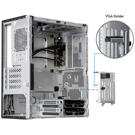 Chieftec uni bs-20b-op Mini-Tower-Gehäuse (schwarz | 3x USB-A | 1x USB-C)