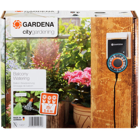 Gardena Set für vollautomatische Blumenkastenbewässerung, Bewässerungscomputer (grau schwarz, 1407-20)
