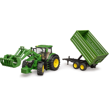 Bruder John Deere 7R 350 mit Frontlader und Transportanhänger Modellfahrzeug (03155)
