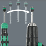 Wera kraftform kompakt 26 ra-r mit Koffer, 6-teiliges Bit-Set (schwarz grün)