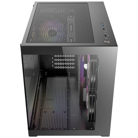 Antec cx600m argb Mini-Tower-Gehäuse (schwarz | 3x USB-A | gehärtetes Glas)