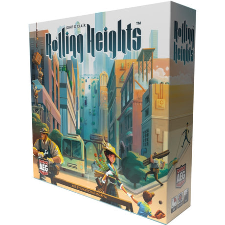 Europäisches Spielernetzwerk Rolling Heights Brettspiel (englisch, 1 - 4 Spieler, 60 Minuten, ab 14 Jahren)
