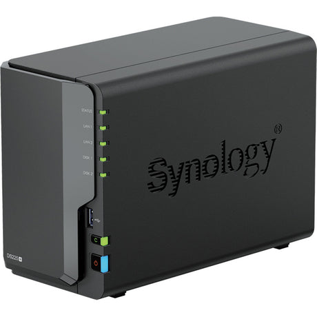Synology Diskstation DS225+ NAS (schwarz, 1x 1GB LAN, 1x 2,5GB LAN, 2x USB 3.2 Gen 1)